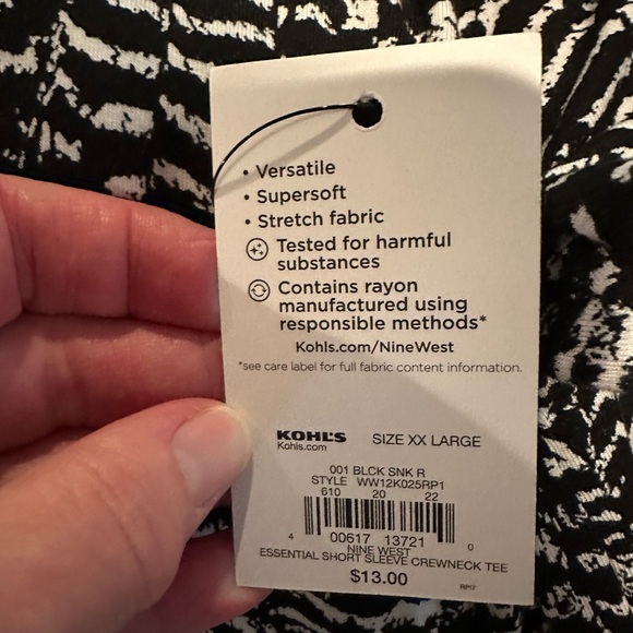 Nine West short-sleeved XXL ladies top NWT - Picture 5 of 7